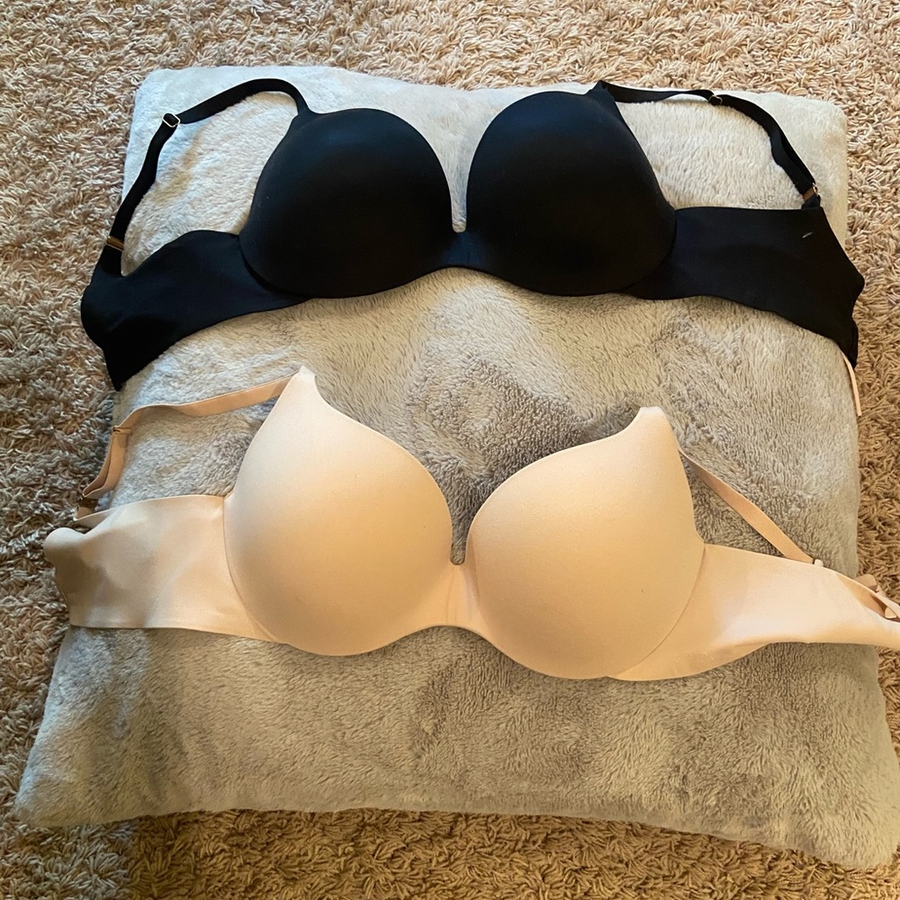 Two Victoria Secret Incredible Push Up Bras - 34D